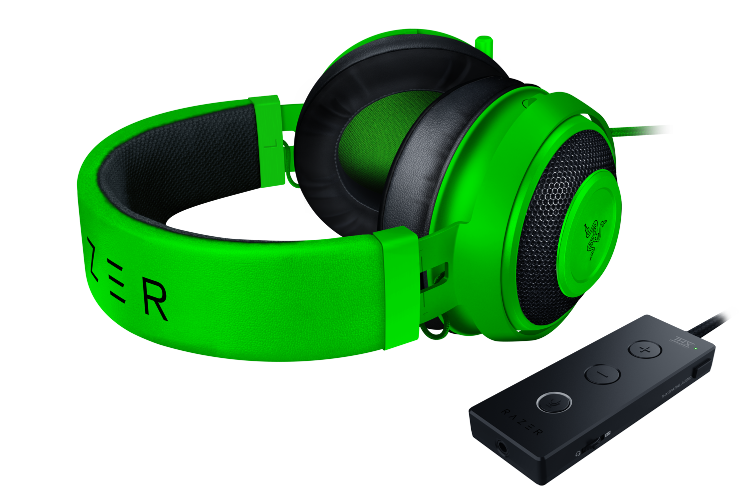 RZ04-02051100-R3M1 kraken tournament edition - wired gaming headset with usb audio controller - green - frml packaging Razer Santreyd  - Вид №3