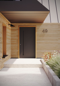 Алюминиевая огнестойкая входная дверь