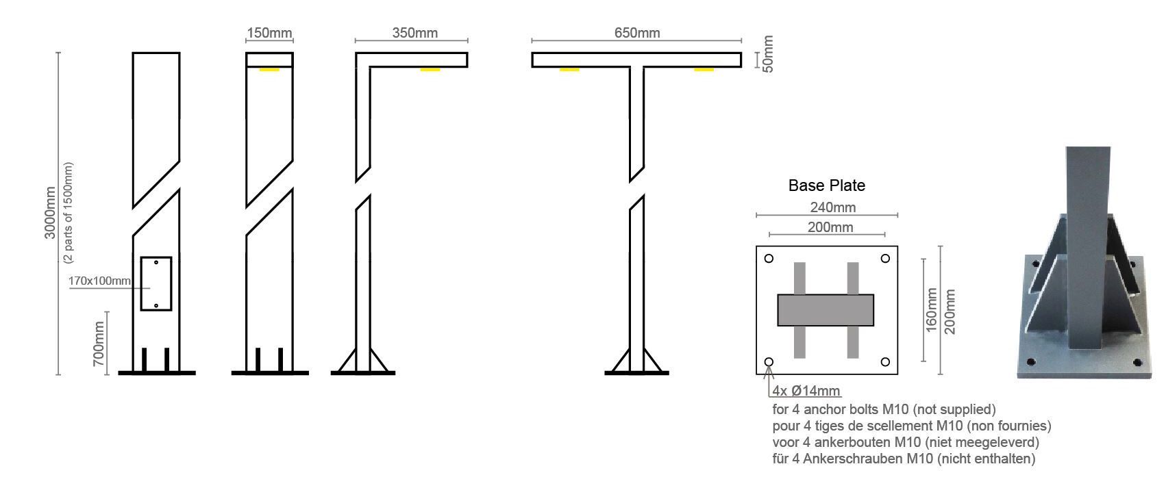 Алюминиевый светодиодный уличный фонарь BEL-LIGHTING Sampa ARCH-00033547 - Вид №4