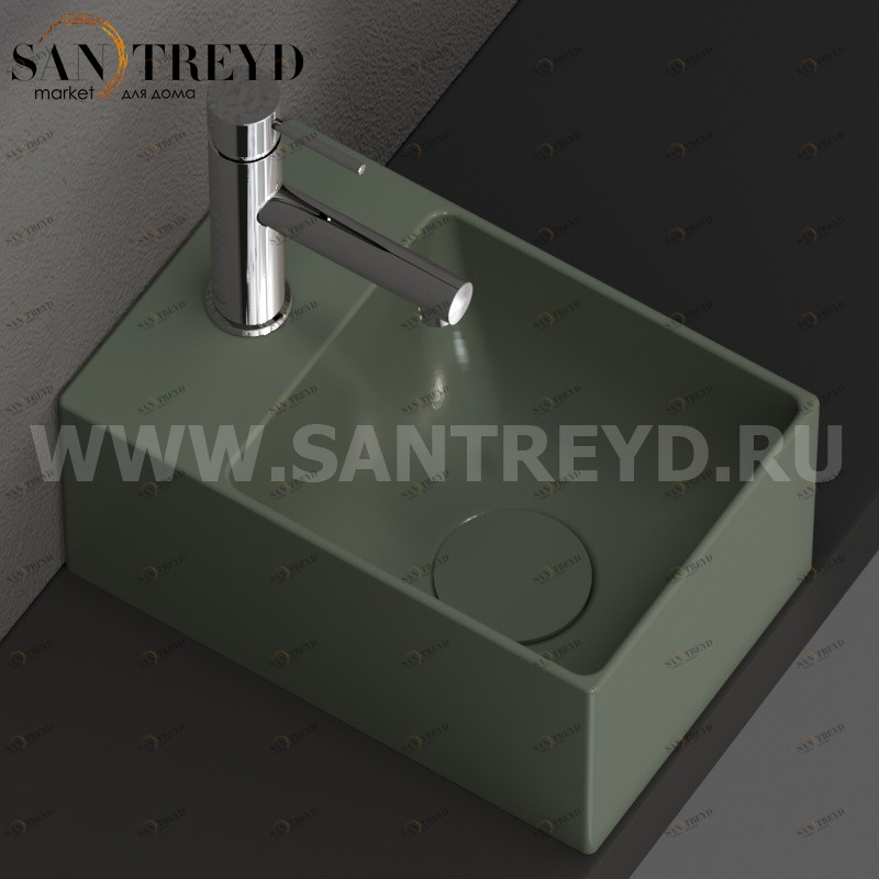 B6R30FE Подвесная раковина настенная прямоугольная Ceramica Globo T-EDGE