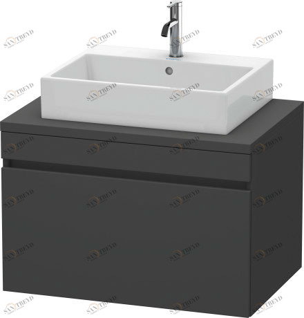DS531204949 Тумбочка для консоли DuraStyle #DS5312 800 x 548 мм Графит матовый, декор Duravit