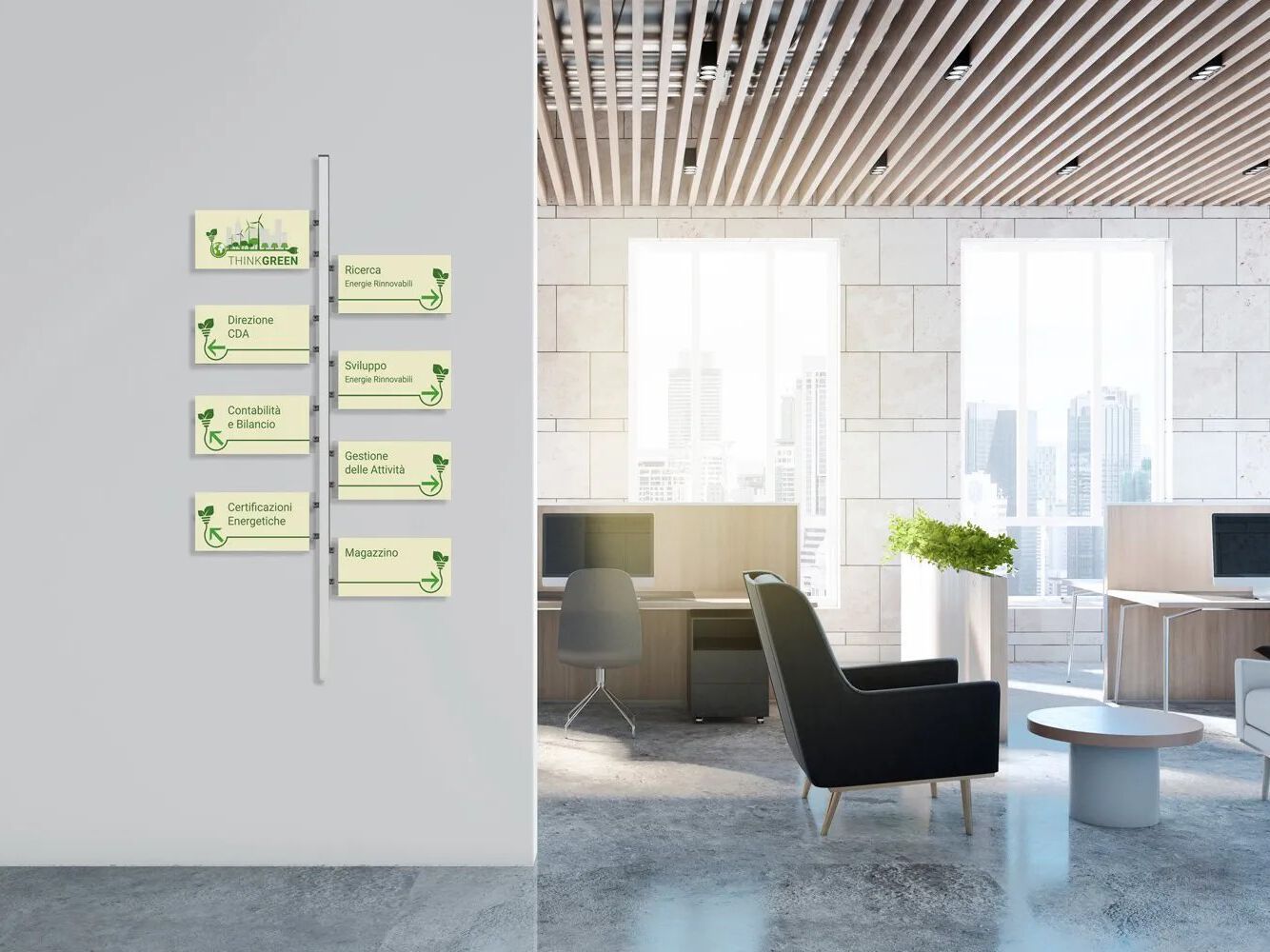 Крытый стальной знак знак STUDIO T Teknoline ARCH-00006139