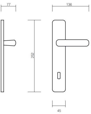 Pasini Ручка из латуни на пластине с накладкой Kefrem 3220  - Вид №2