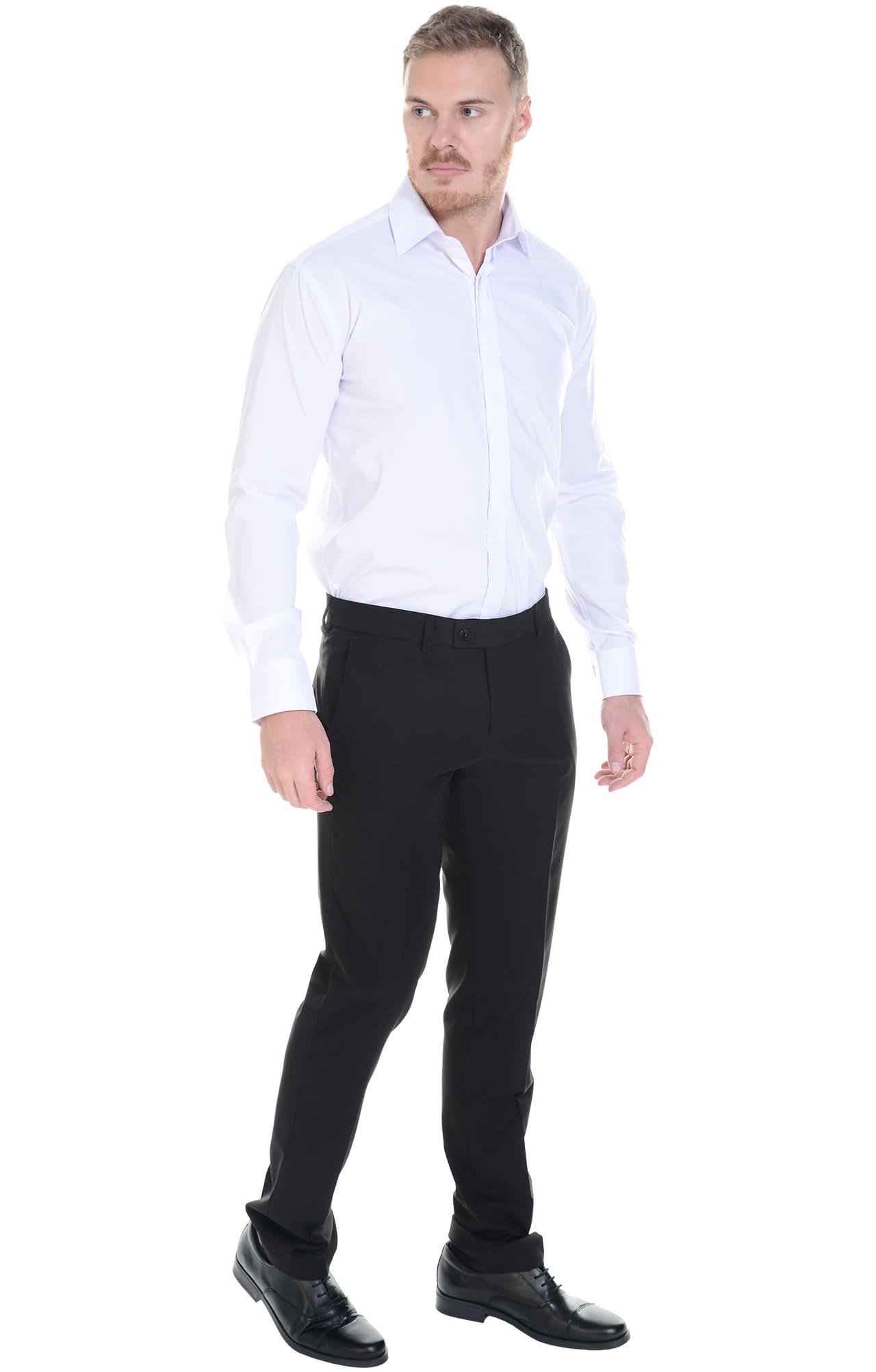 62465 Рубашка мужская  white El-Risto  Корпоративная одежда  размер 41/176-182  - Вид №26