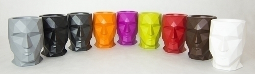 070311 Кашпо матовое красное 42см Vondom Adan