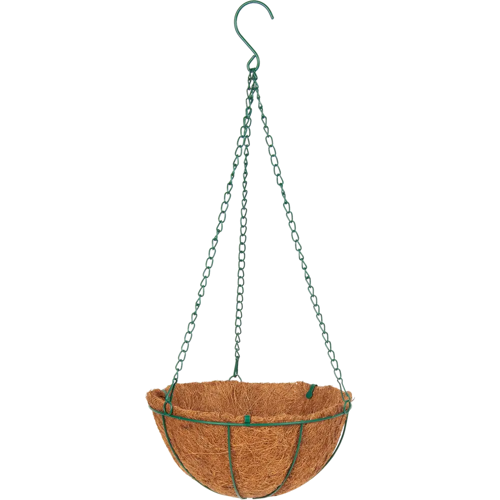 Кашпо подвесное с коковитой Газонcity ø25.5 h17 см v3 л коричневый Коковита STLM-2155333