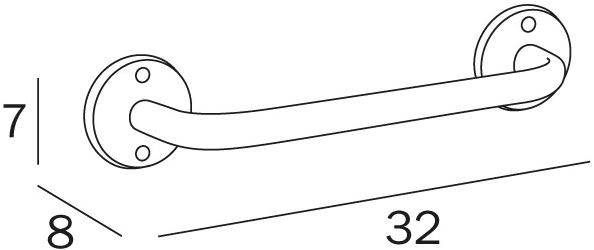 INDA® Поручень металлический фиксированный  A0590m - a0591m  - Вид №2