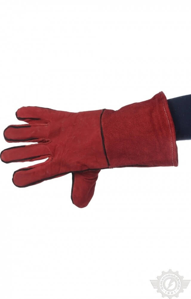 5031490 Краги теплозащитные на подкладке красные  Средства защиты рук  размер Спецодежда  - Вид №2
