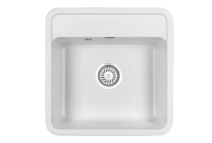5001, БЕЛЫЙ, кухонная мойка, СтандАРТ кварц GRANULA Standart 5001-ST35 - Вид №1