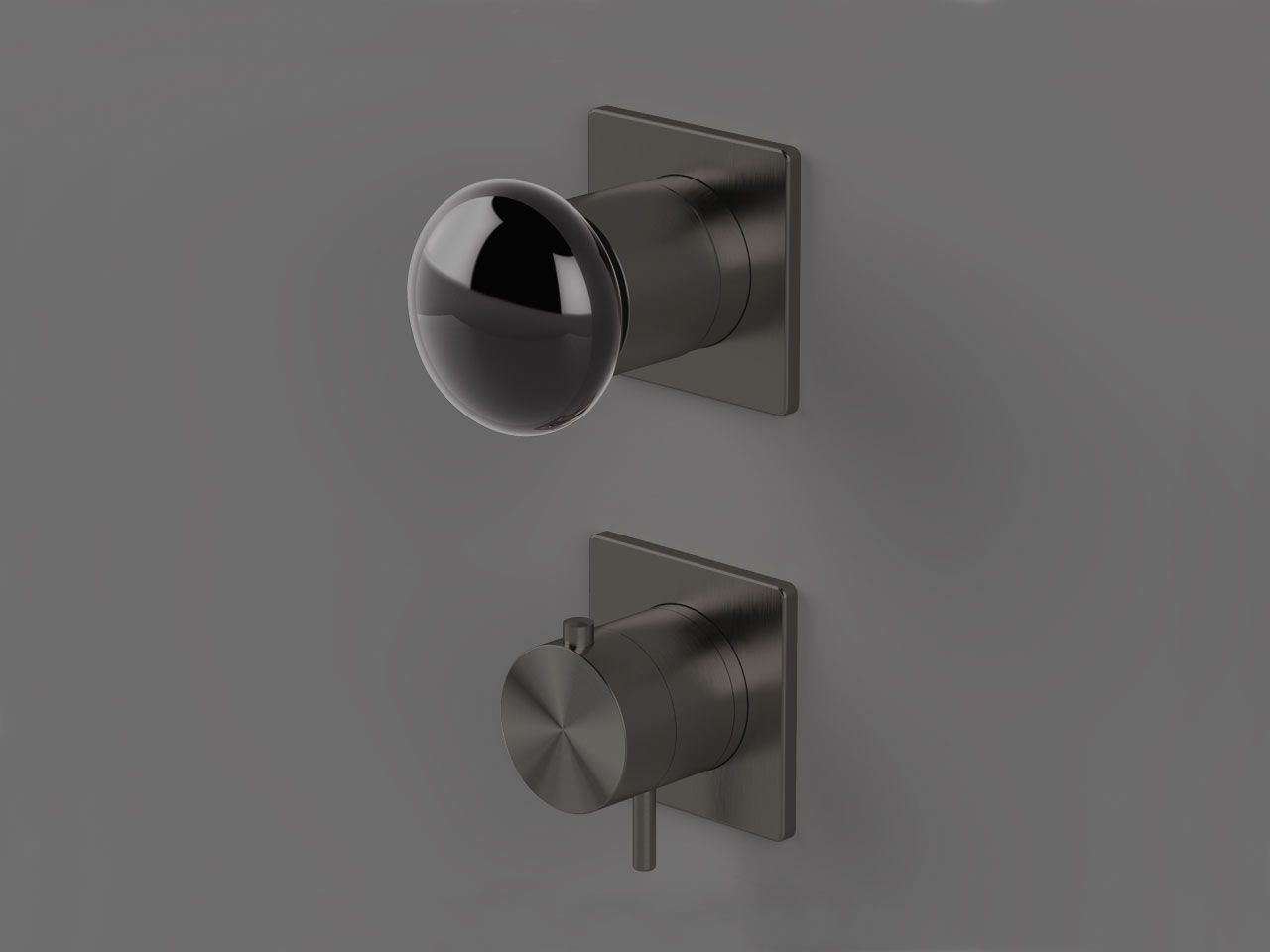 Термостатический смеситель для душа с 2 отверстиями и переключателем Radomonte Mirò ARCH-00094640 - Вид №2