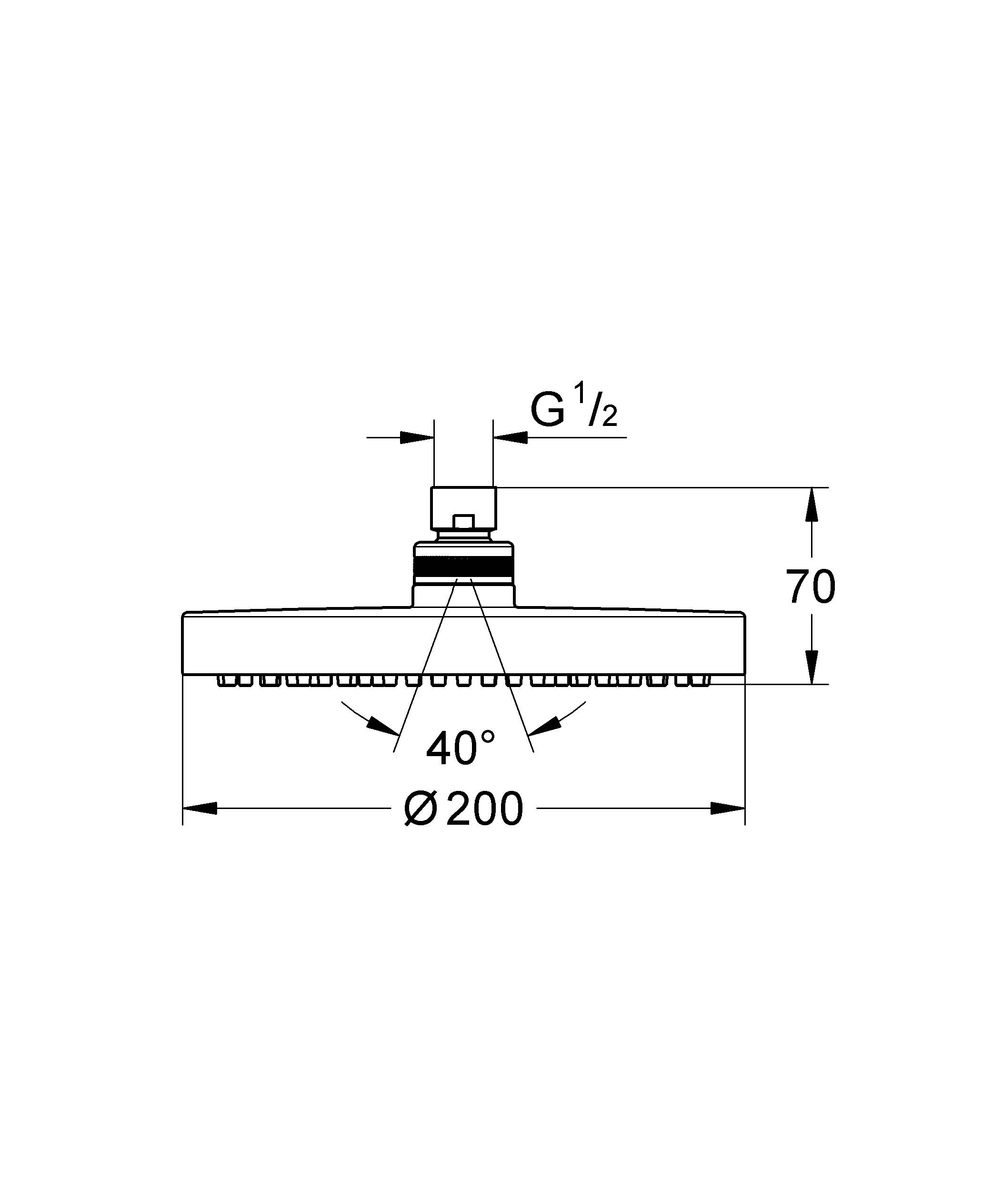 27541000 Верхний душ Grohe хром  - Вид №1