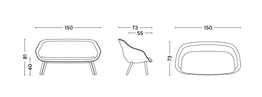 Ткань диван Hay About a Lounge ARCH-00105110 - Вид №17