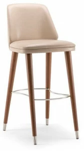 Tirolo Кожаный табурет со спинкой и подставкой для ног Meg 071 sg