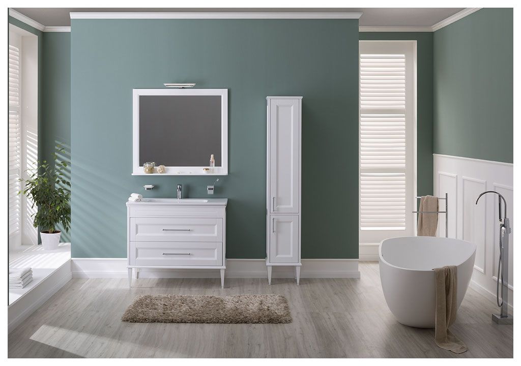 Мебель для ванной Aquanet Бостон М 100 белый 00210628 - Вид №5