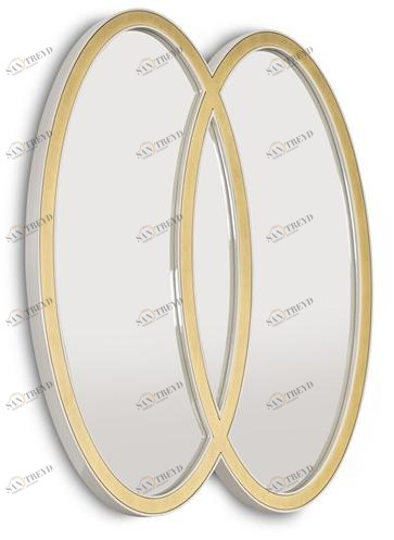 Stylish Club Овальное зеркало из дерева с настенной рамой Cocktail Scf.c18