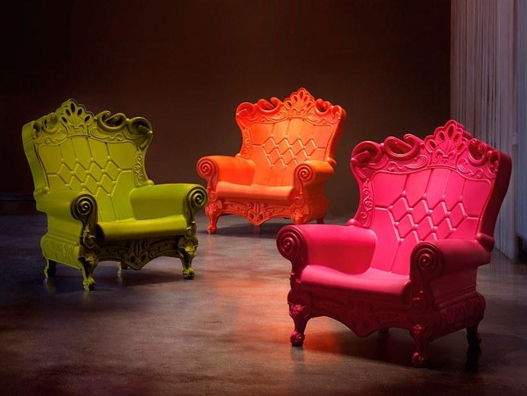 SLIDE Стеганое пластиковое кресло в современном стиле для контракта Design of love sun-id-1493296 - Вид №2