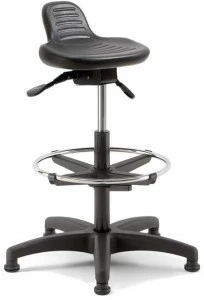 Linea Fabbrica Офисный стул с 5 спицами из полиуретана с подставкой для ног Confort