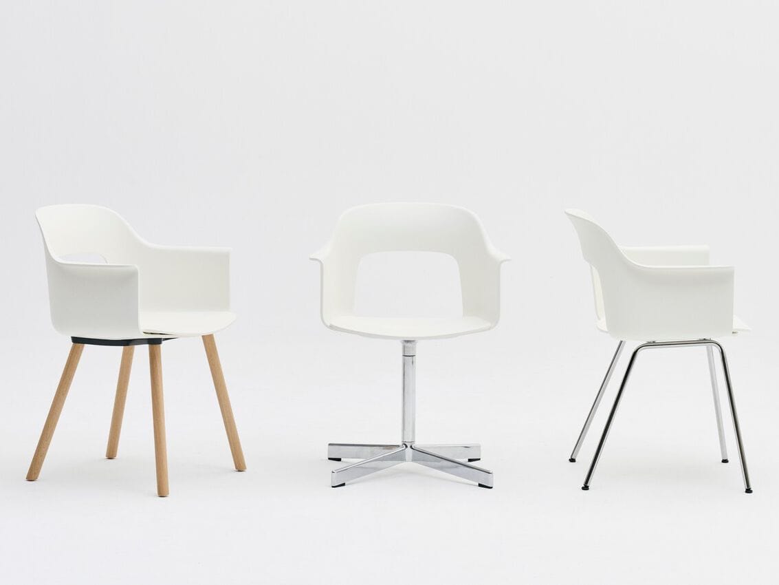 Полипропиленовый стул с подлокотниками с открытой спинкой Hay макет ARCH-00062765 - Вид №81