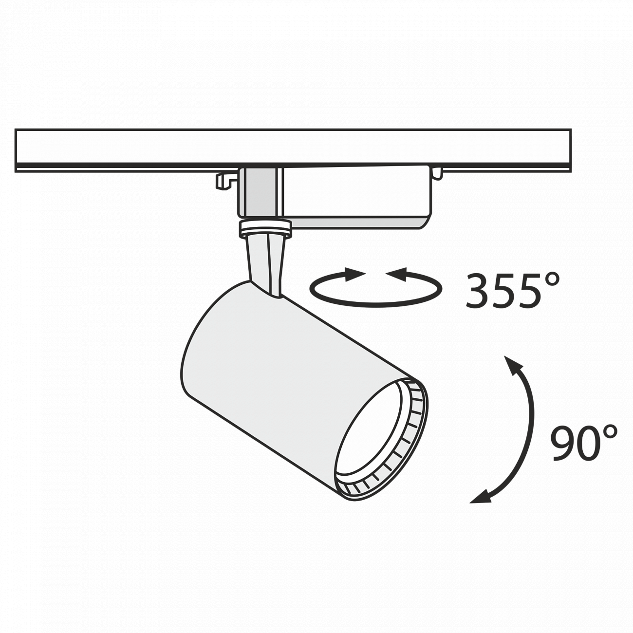 Трековый светильник черный TR003-12W4K TECHNICAL SINGLE PHASE TRACK SYSTEM 00-3956199 Черный  - Вид №6