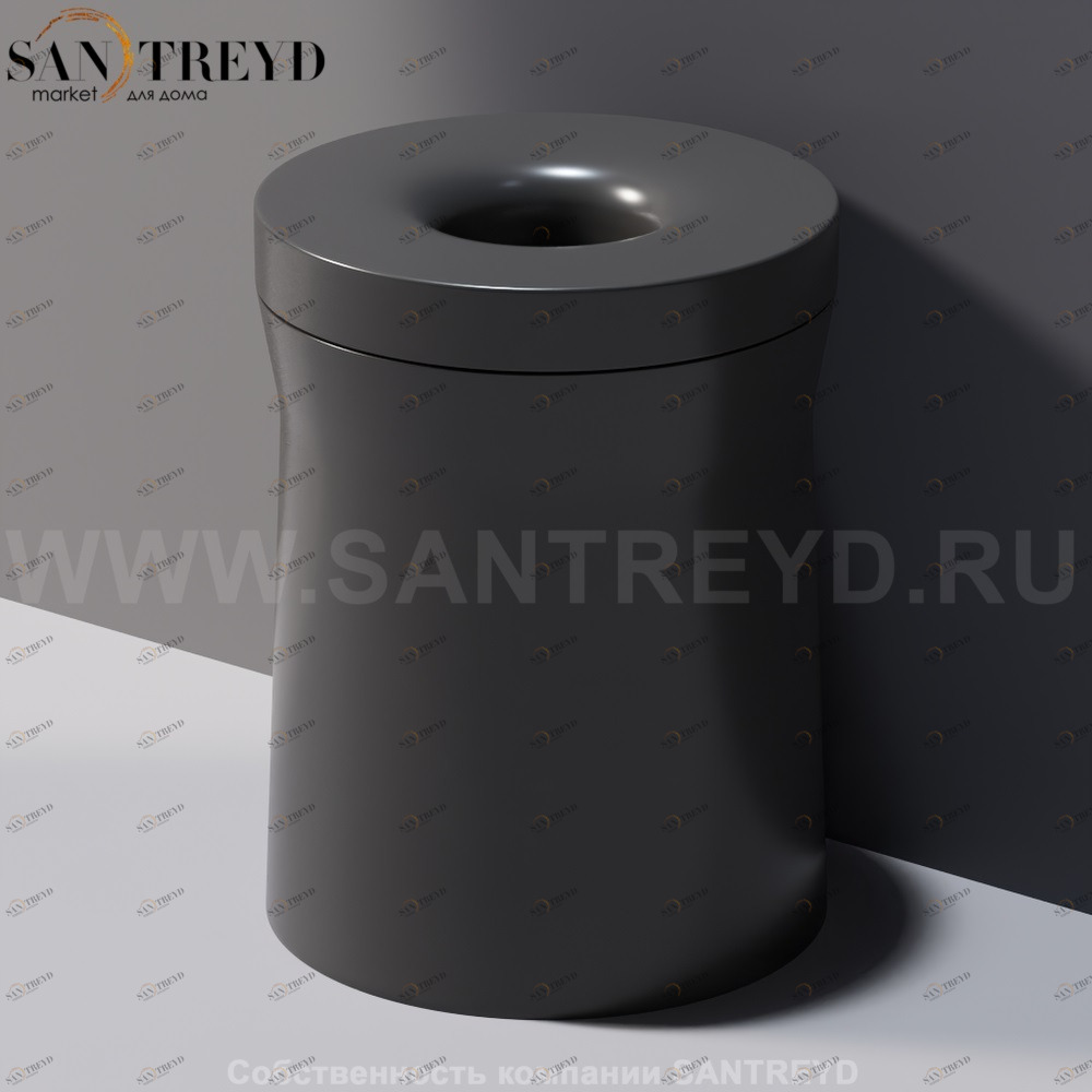 Agape ROTO Корзина для белья 41 см из пластика серая ACOM0792GL