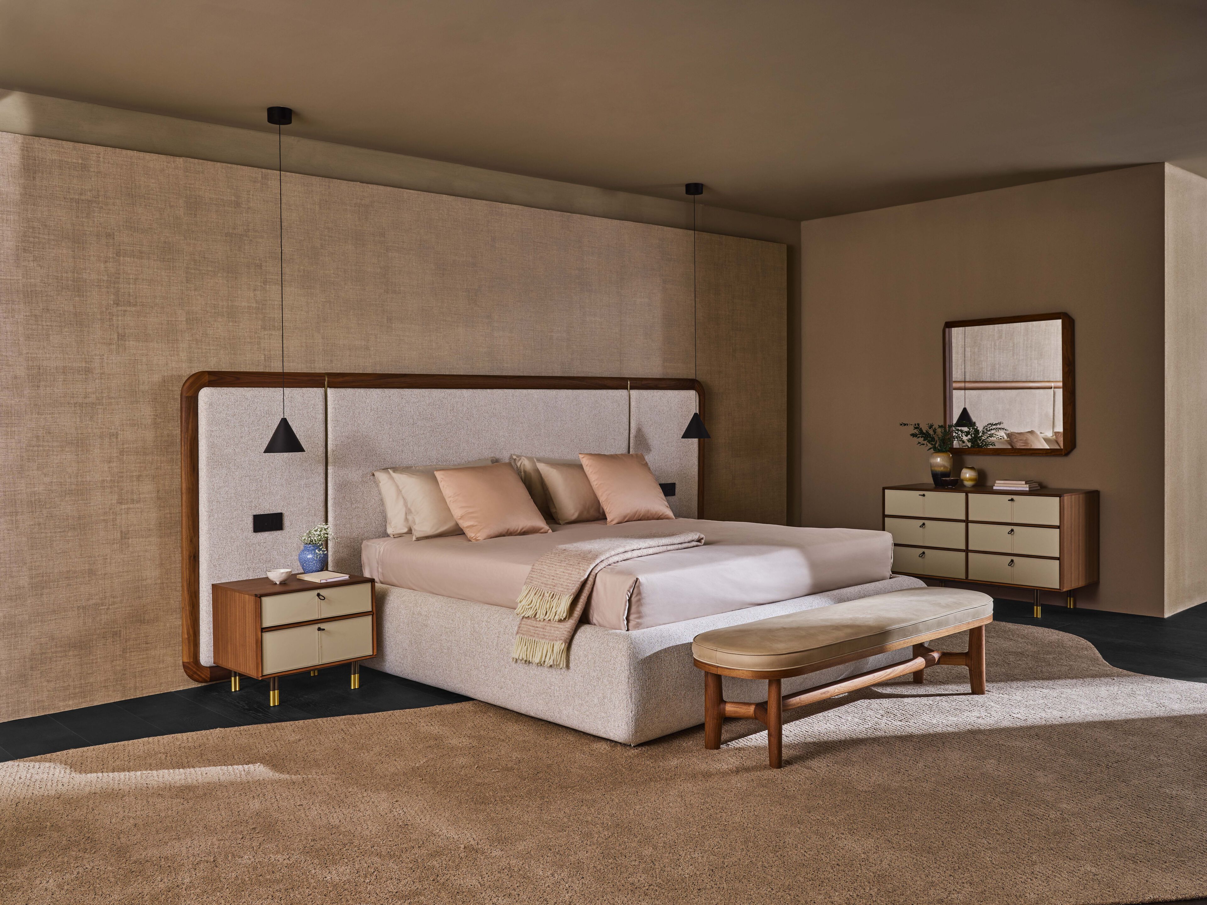 Высокое изголовье из мягкой ткани Porada двадцать четыре ARCH-00106334 - Вид №1