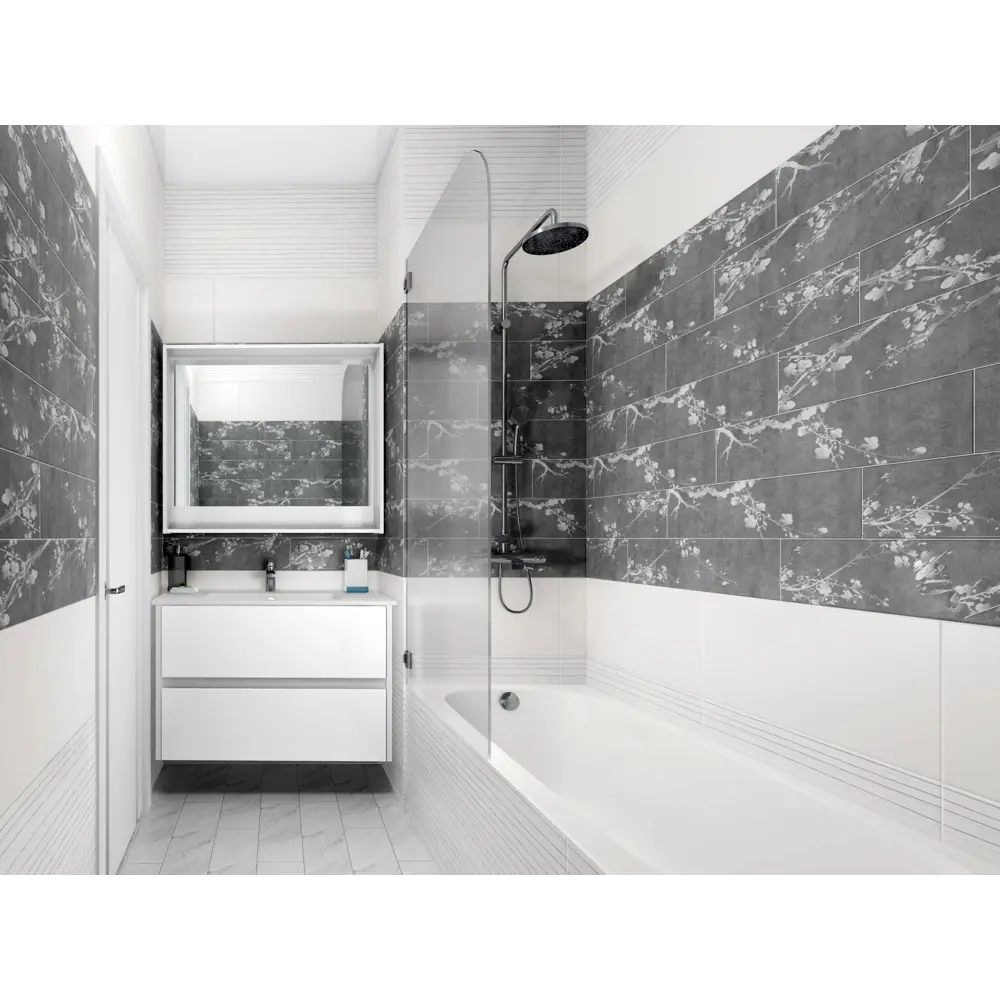 Керамогранит Marble 15х60 см 1.36 м² цвет белый BELANI STLM-2180525 - Вид №9