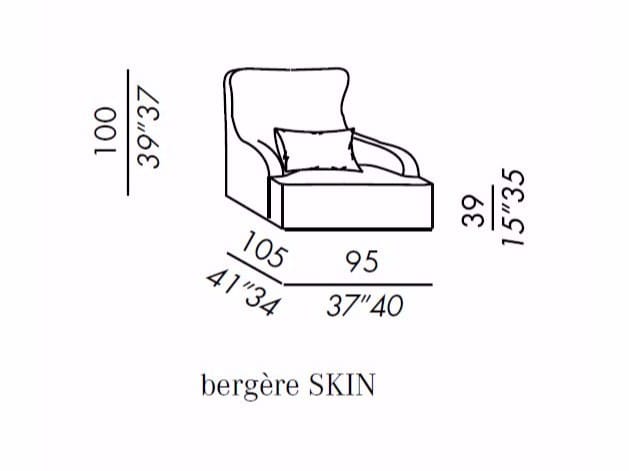 Кресло bergère из ткани Meridiani Liu ARCH-00125236 - Вид №10