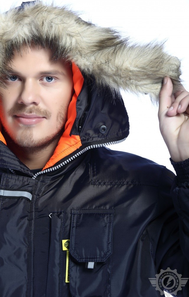 61396 Куртка "Север" зимняя темно-синяя  Зимняя спецодежда  размер 56-58/170-176  - Вид №14