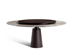 Стол с мраморной столешницей и Lazy Susan из дерева