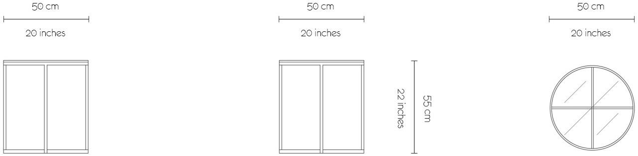 MORADA Круглый журнальный столик из меди и стекла Hope Hope st - Вид №1