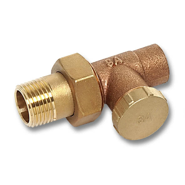 34015KA1512 SANHA 4015KA соед. для радиаторов, полный проход, бронза 15x1/2 мм  - Вид №1