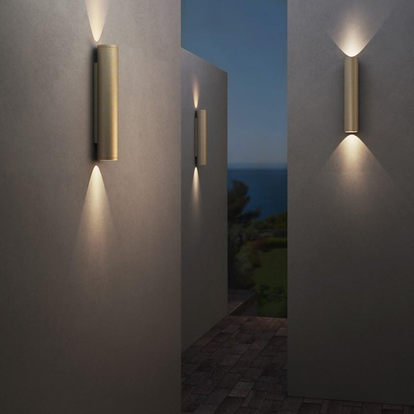 Astro Lighting Настенный светодиодный светильник для улицы с прямым и отраженным светом из нержавеющей стали  1428014 / 1428015  - Вид №6