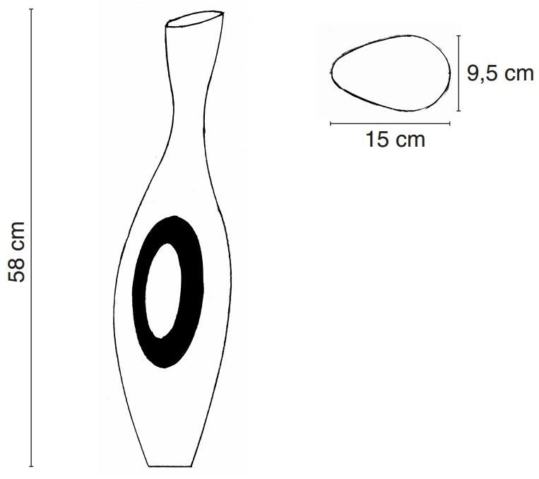 Fos Ceramiche Фарфоровая ваза Ellipsis B-2002, bs-2002 - Вид №9