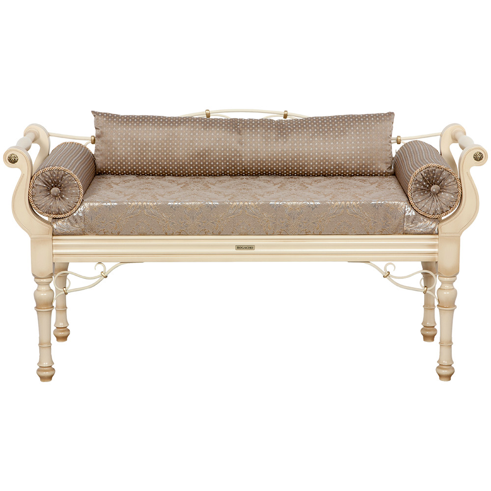 17117 Банкетка Флоренция Премиум Айвори Флора Беж BOGACHO 4627174555806 - Вид №1
