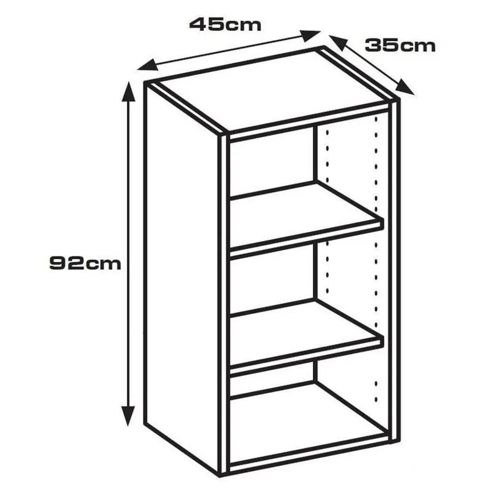 Каркас навесной 45x92x35 см, ЛДСП, цвет белый DELINIA STLM-2193713 - Вид №8