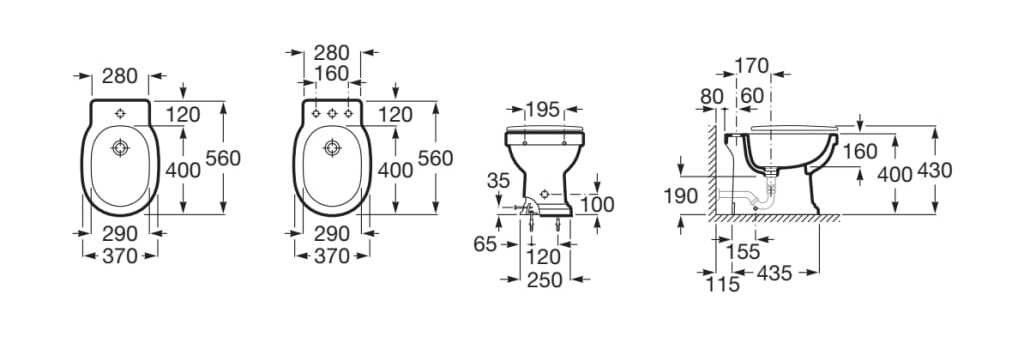 Напольное фарфоровое биде Roca Carmen ARCH-00102849