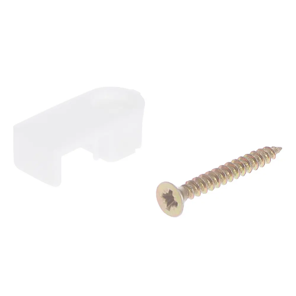 Скоба плоская с саморезом для провода 10.5х45 мм, пластик, 65 шт ВС-ГРУПП STLM-2146697 - Вид №1