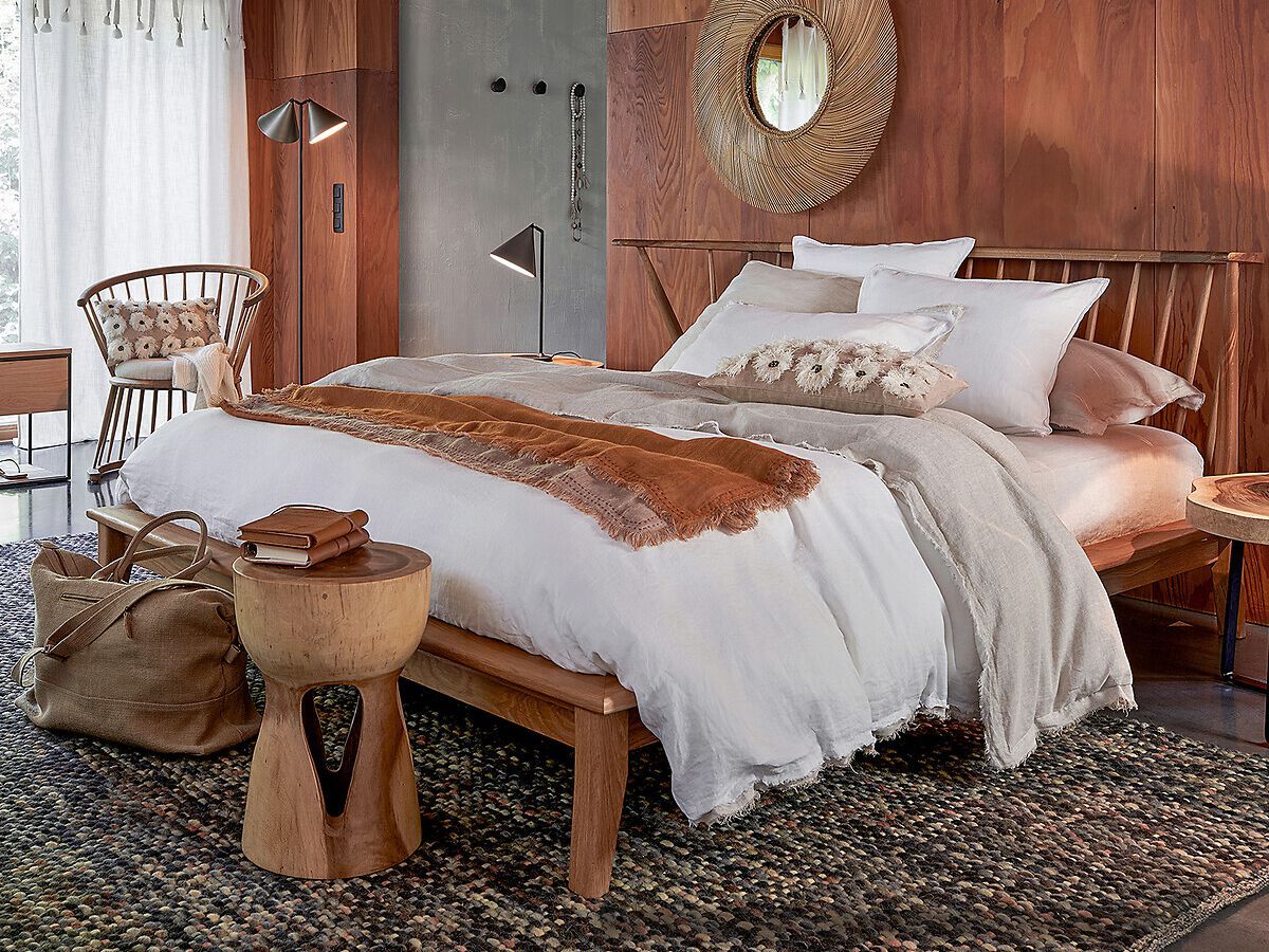 Дубовая двуспальная кровать AMPM CASPIAN ARCH-00093602 - Вид №4