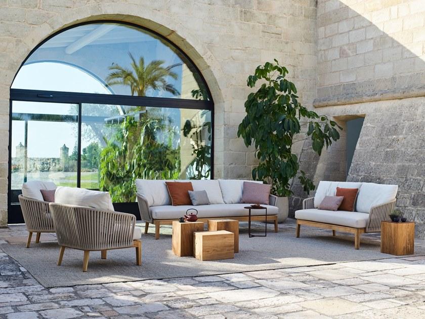 TRIBÙ 3-х местный садовый диван с тканевой обивкой Mood 06209 - Вид №2