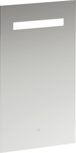 H4476129501441 Зеркало, 450 мм, с встроенной горизонтальной LED подсветкой, один сенсорный выключатель (вкл/выкл/затемнение), алюминиевый каркас, 4000 K, IP44 LAUFEN PRO