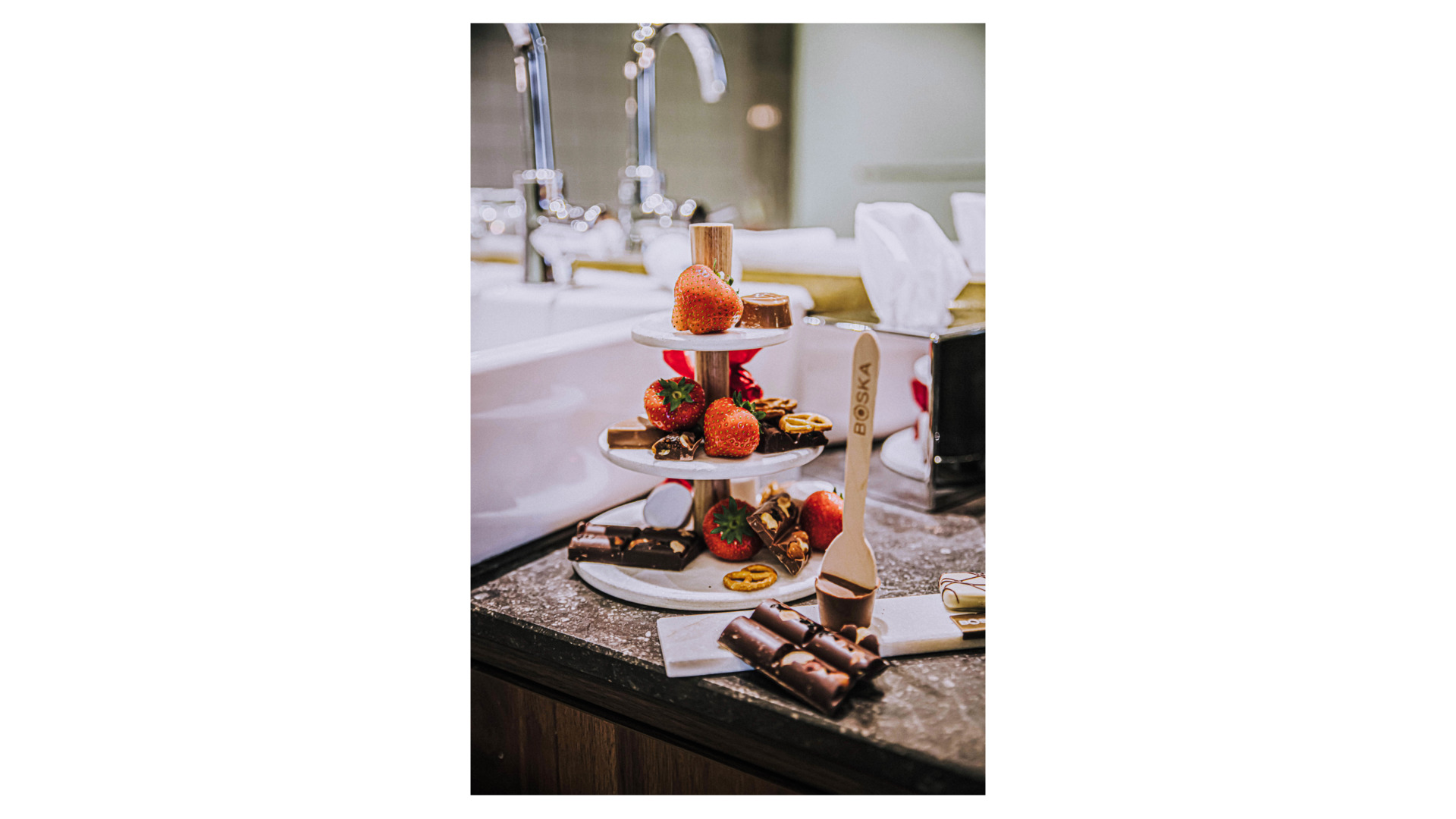 10640469 Boska Блюдо сервировочное трехъярусное Boska "Шоколад" 23см, мрамор Мрамор  - Вид №5