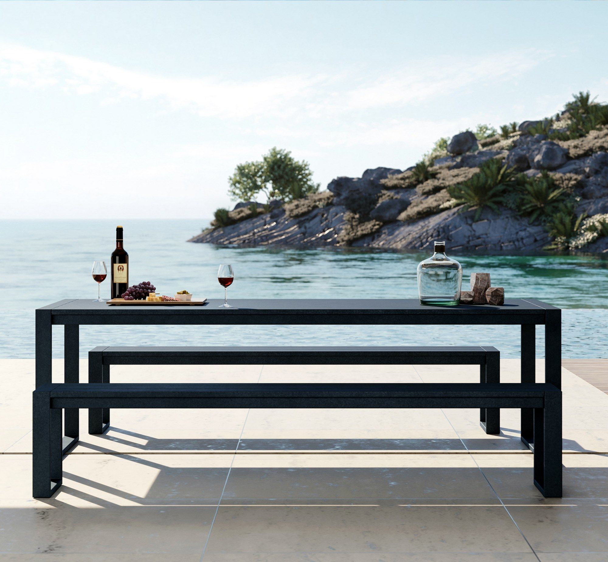 Прямоугольный алюминиевый стол с порошковым покрытием Case Eos ARCH-00051000 - Вид №12