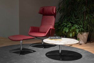 Кожаная мягкая подножка для ног