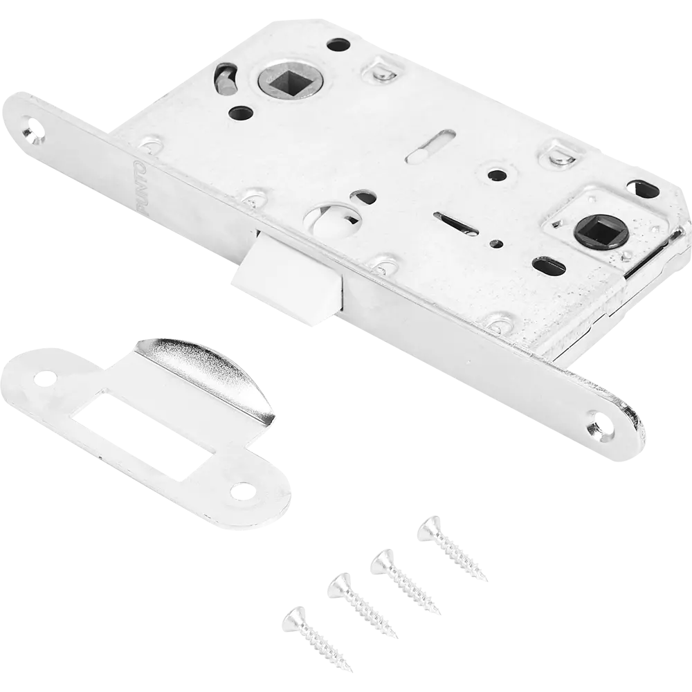 Защёлка под фиксатор 50-96 196x195x18 мм пластик цвет хром PUNTO STLM-2153349 - Вид №1