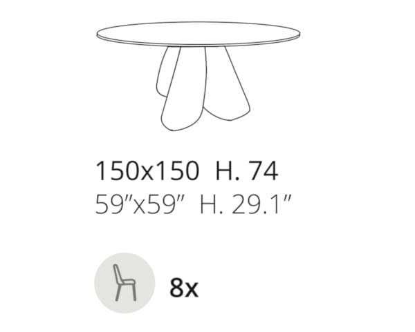 Круглый керамический стол для гостиной Ozzio Italia VELIERO FISSO ARCH-00079207 - Вид №1