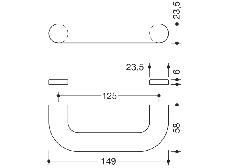 111.23BG.4 Мебельная ручка ø 23 мм HEWI USA Produkte  - Вид №16