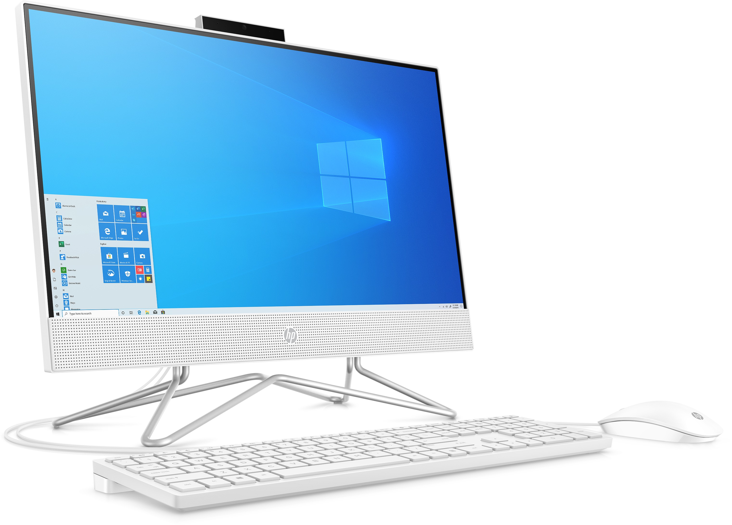 2Z389EA#ACB 200 g4 aio 21,5" nt 21.5"(1920x1080 (матовый))/intel core i5 10210u(1.6ghz)/8192mb/256pcissdgb/dvdrw/wifi/war 1y/w10pro + snow white HP Santreyd  - Вид №2