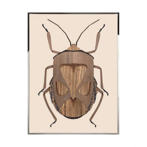 Beetle C Произведение искусства из ископаемого дерева Visionnaire 