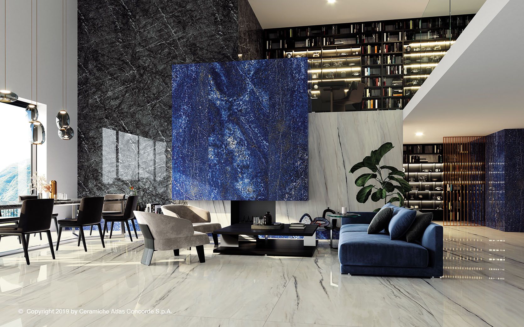 Пол из керамогранита с мраморным эффектом Atlas Concorde Marvel Dream ARCH-00135482 - Вид №36