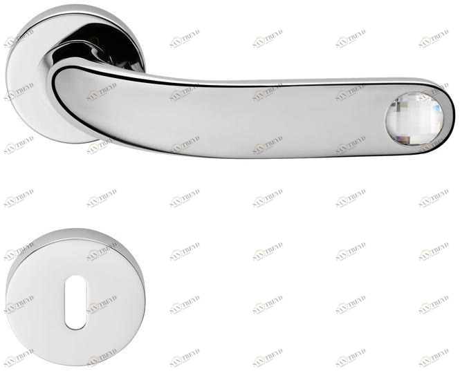 LINEA CALI' Ручка из латуни с кристаллами swarovski® с замком Point crystal sun-id-1472065